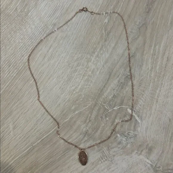 Ebb & Flow 14k Rose Gold Filled Necklace Birth Flower June Rose Stamped Pendant - Picture 4 of 7